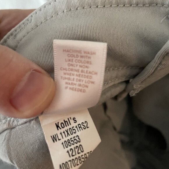 LC Lauren Conrad Wmn 18 Gray Twill Belted High-Rise Slim Straight Ankle Pant NWT - Picture 11 of 11